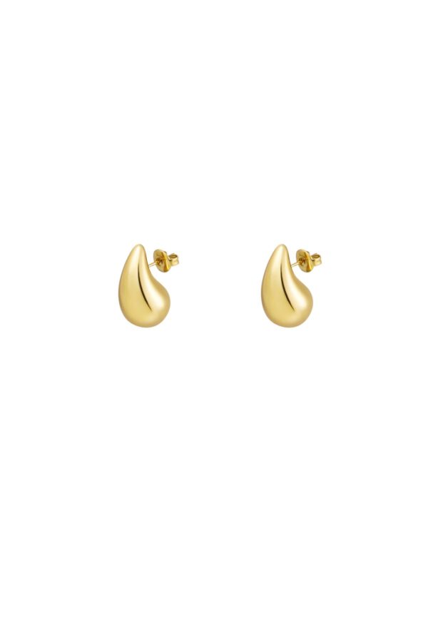 Mini goud teardrop oorbellen