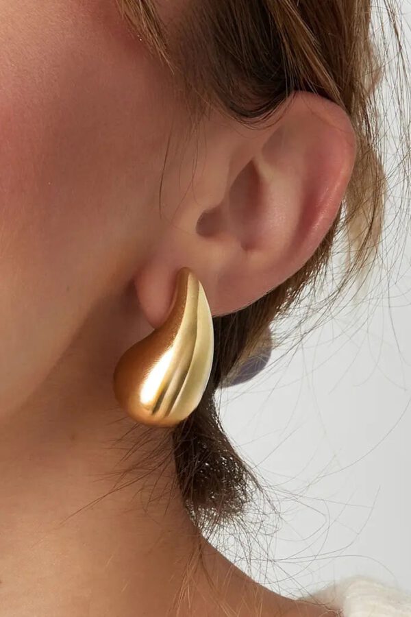 Teardrop goud oorbellen - Afbeelding 2