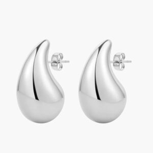 Teardrop zilver oorbellen
