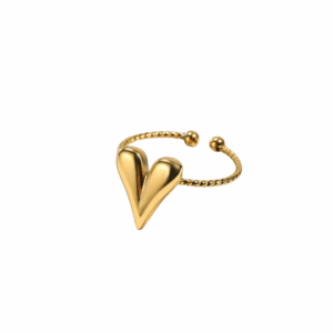 Heart drip goud ring
